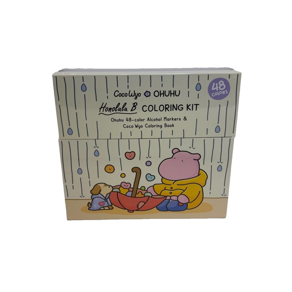 Ohuhu x Coco Wyo Cozy Mood Coloring Kit Honolulu B 48 Colors Alcohol Markers NEW